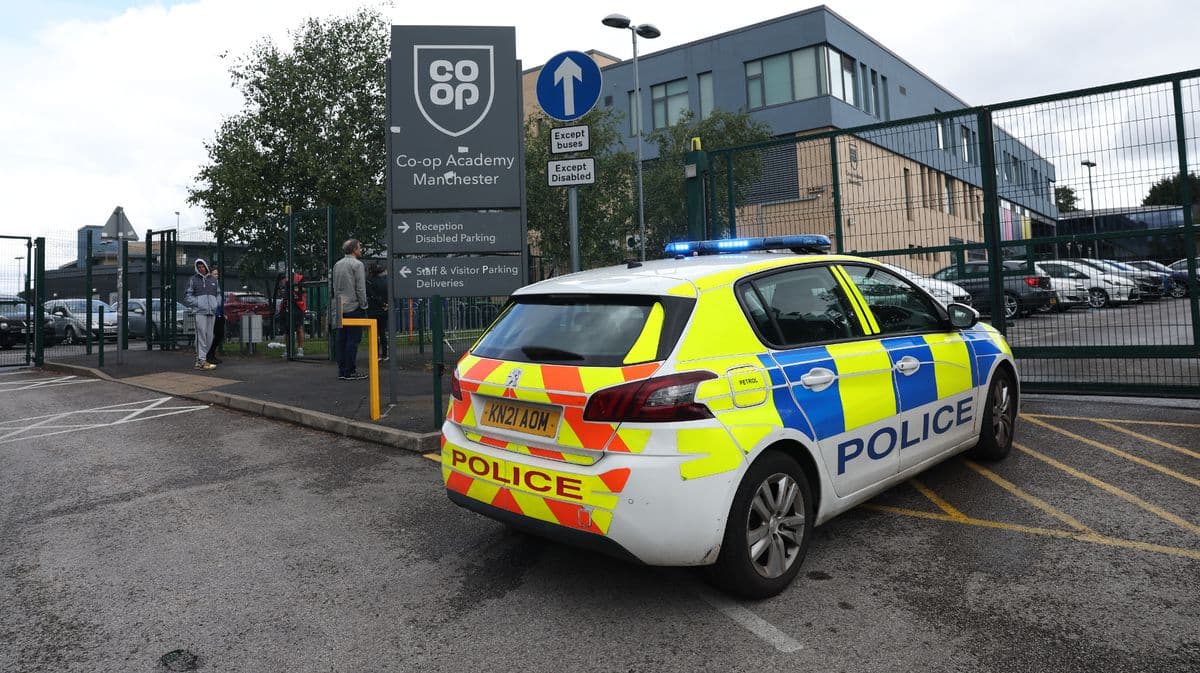 Girl, 14, arrested after two students and staff member stabbed at Manchester school